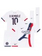 Paris Saint-Germain Ousmane Dembele #10 Bortedraktsett Barn 2024-25 Korte ermer (+ bukser)